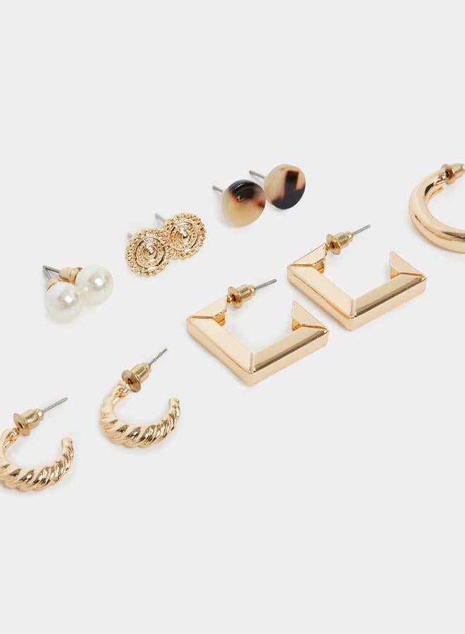 ستايلي طقم 6 أزواج أقراط متنوعة - Image 2